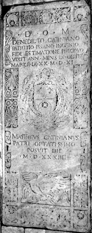 lapide tombale - bottega romana (sec. XVI)