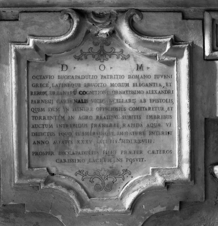 lapide tombale - ambito romano (sec. XVIII)