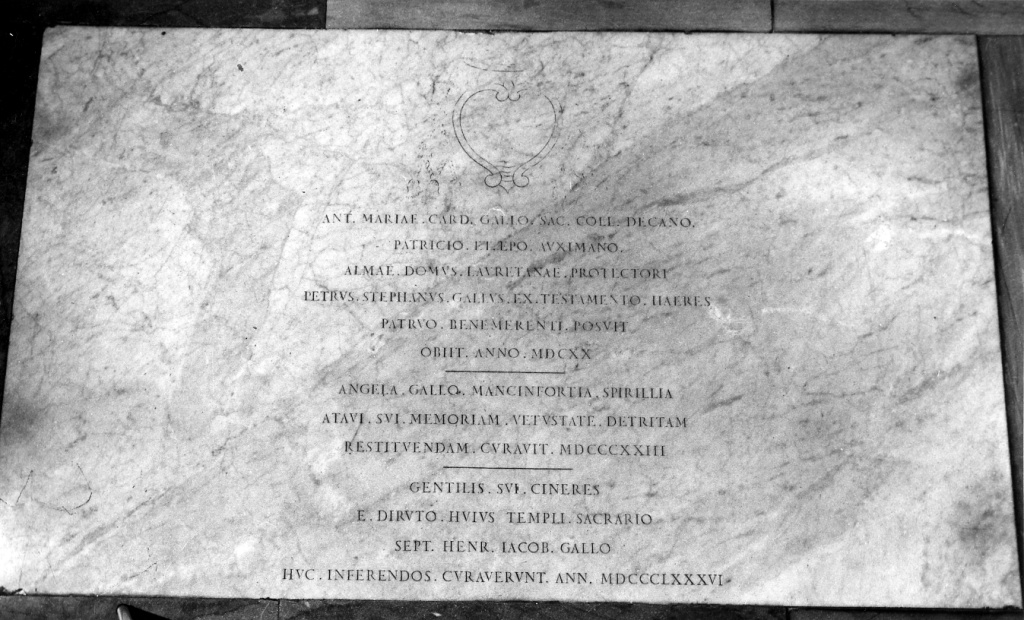 lapide tombale - bottega romana (sec. XIX)