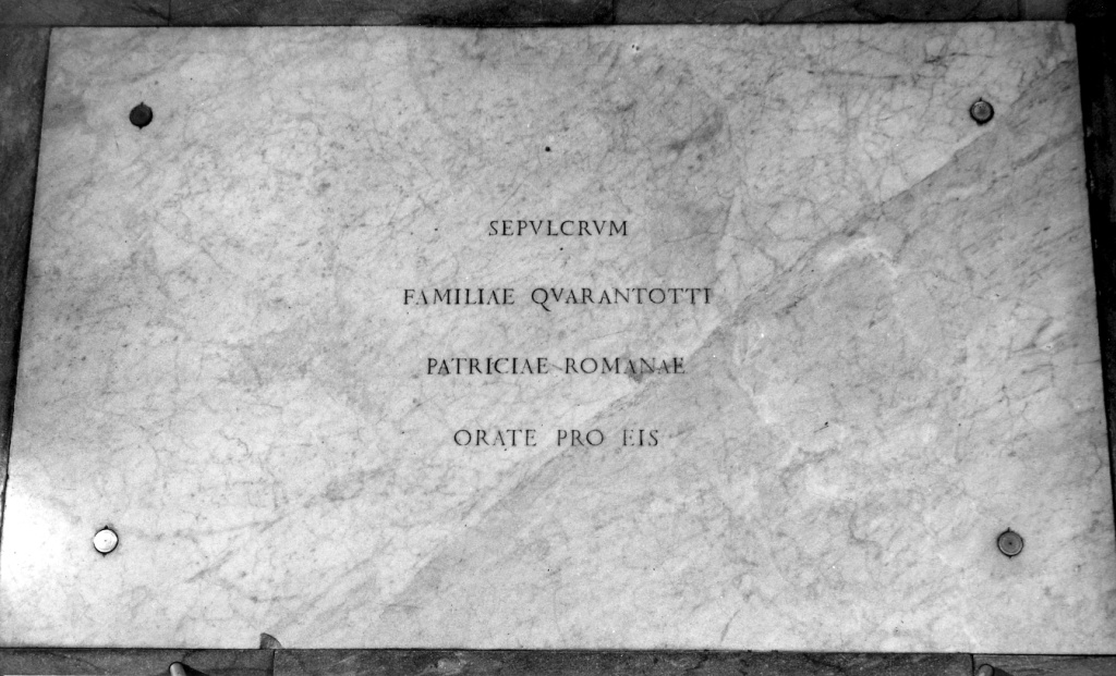 lapide tombale - bottega romana (sec. XIX)