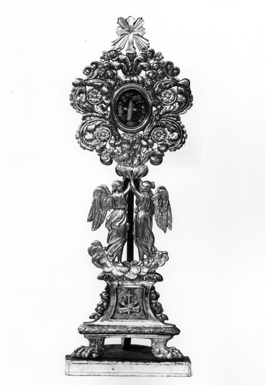 reliquiario - a ostensorio, serie - ambito romano (inizio sec. XIX)