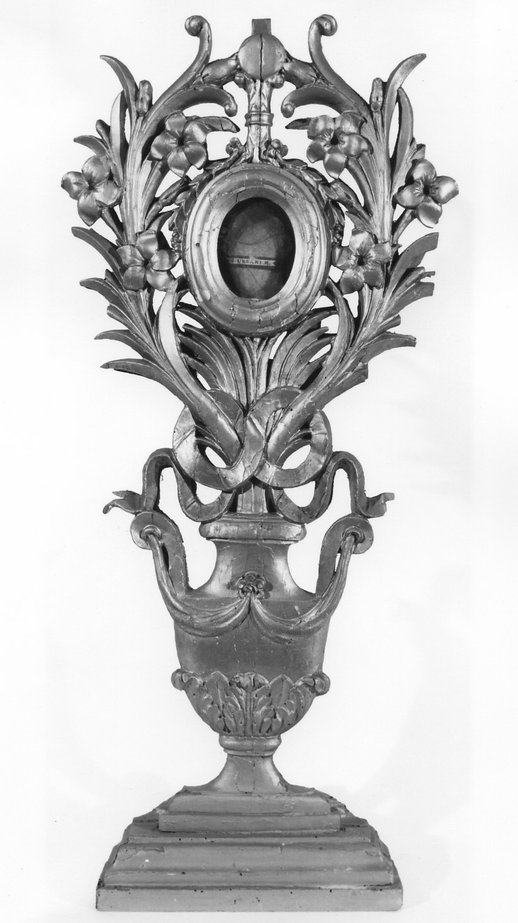 reliquiario - a ostensorio, serie - bottega romana (prima metà sec. XIX)