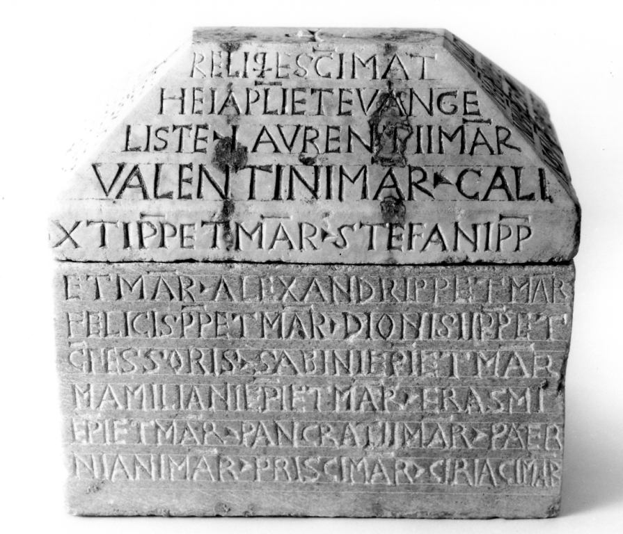 capsella per reliquie d'altare - bottega romana (prima metà sec. V)