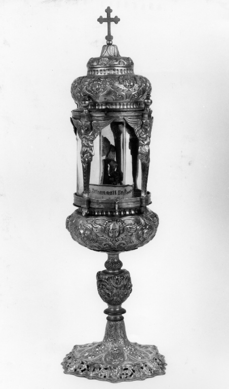 reliquiario - a ostensorio - ambito bolognese (prima metà sec. XVII)