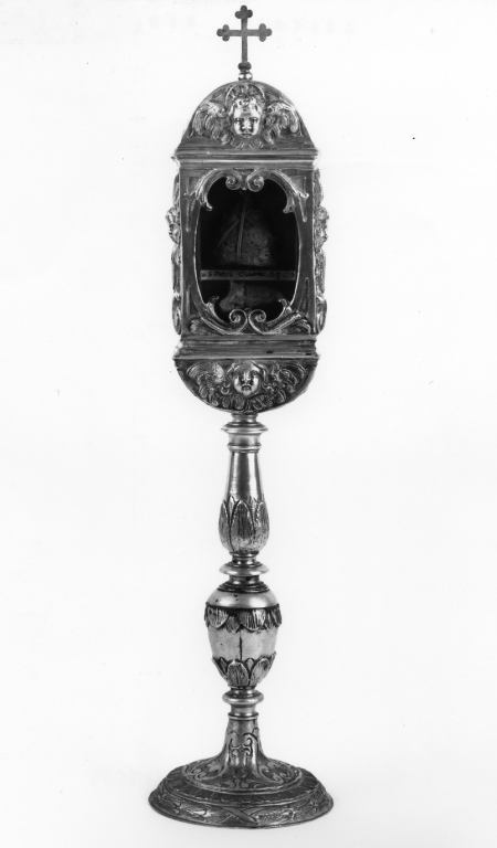 reliquiario - a tabella - ambito romano (prima metà sec. XVIII)