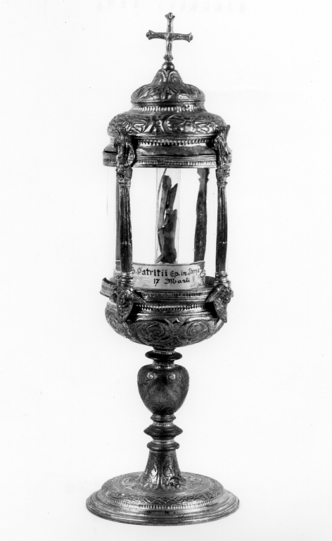 reliquiario - a ostensorio - ambito Italia centrale (prima metà sec. XVII)