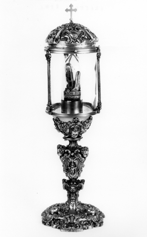 reliquiario - a ostensorio - ambito romano (prima metà sec. XVIII)