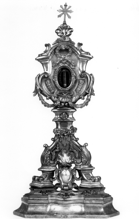 reliquiario - a ostensorio - ambito Italia centrale (prima metà sec. XVIII)