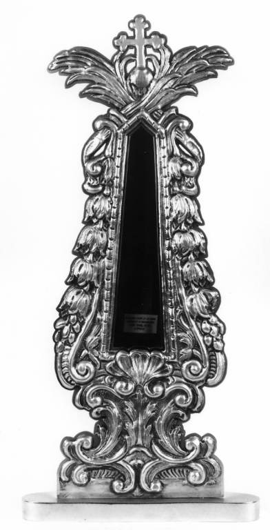 reliquiario - a tabella - ambito romano (fine/inizio secc. XVII/ XVIII)