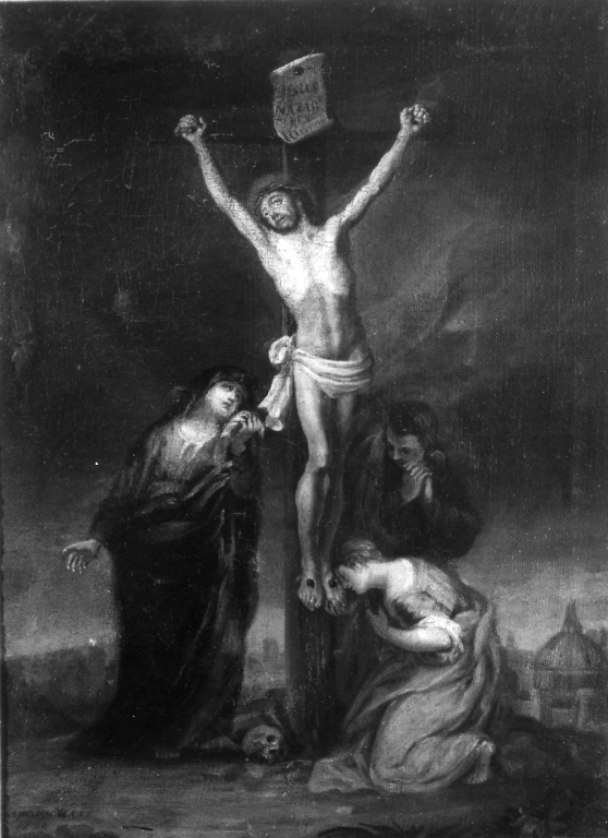 Cristo crocifisso (dipinto) di Moos John Kaspar (sec. XVIII)