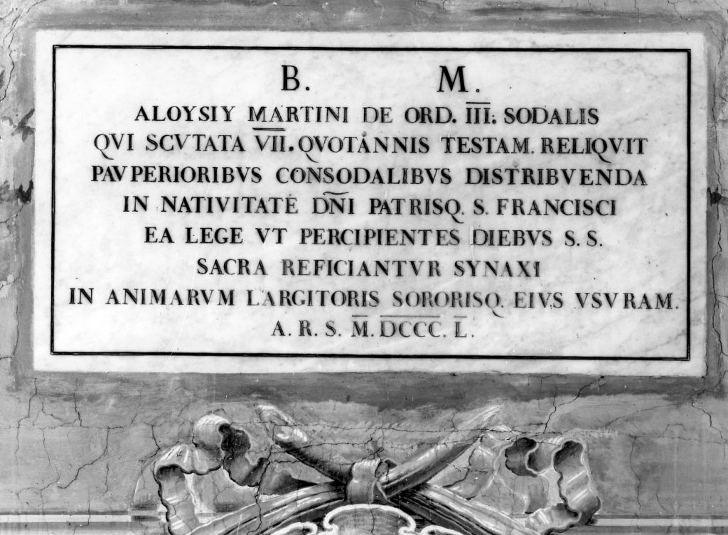 lapide commemorativa - ambito romano (sec. XIX)