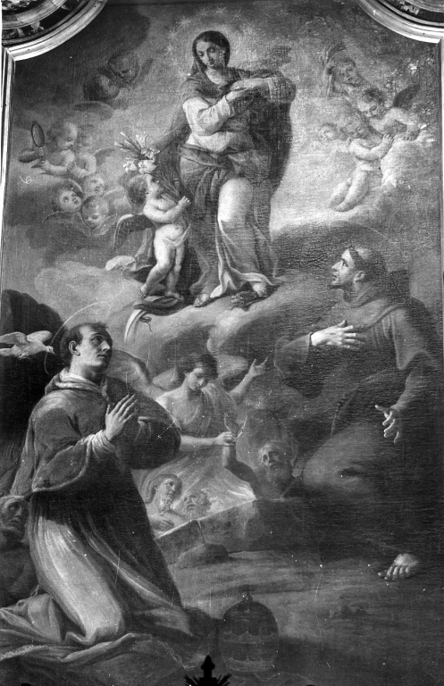 Madonna Immacolata e Santi (dipinto) di Milione Vincenzo (sec. XVIII)