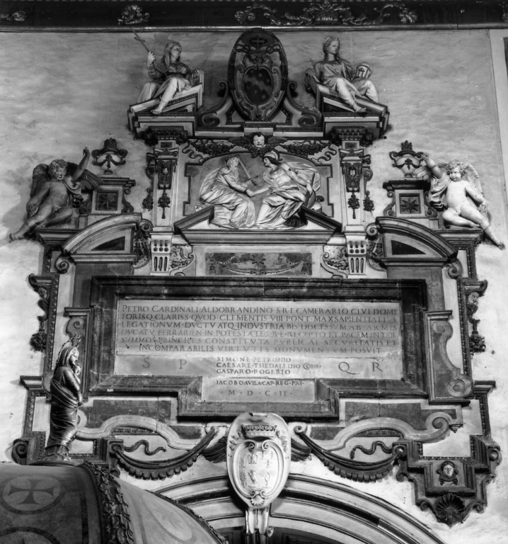 lapide commemorativa di Rainaldi Girolamo, Buzio Ippolito (attribuito), Intralegni Pietro, Manini Carlo, Vannicelli Fedele (sec. XVII)