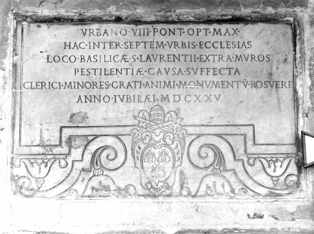 lapide commemorativa - ambito romano (sec. XVII)