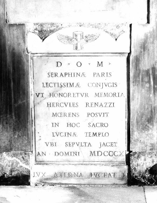 lapide tombale - ambito romano (sec. XIX)