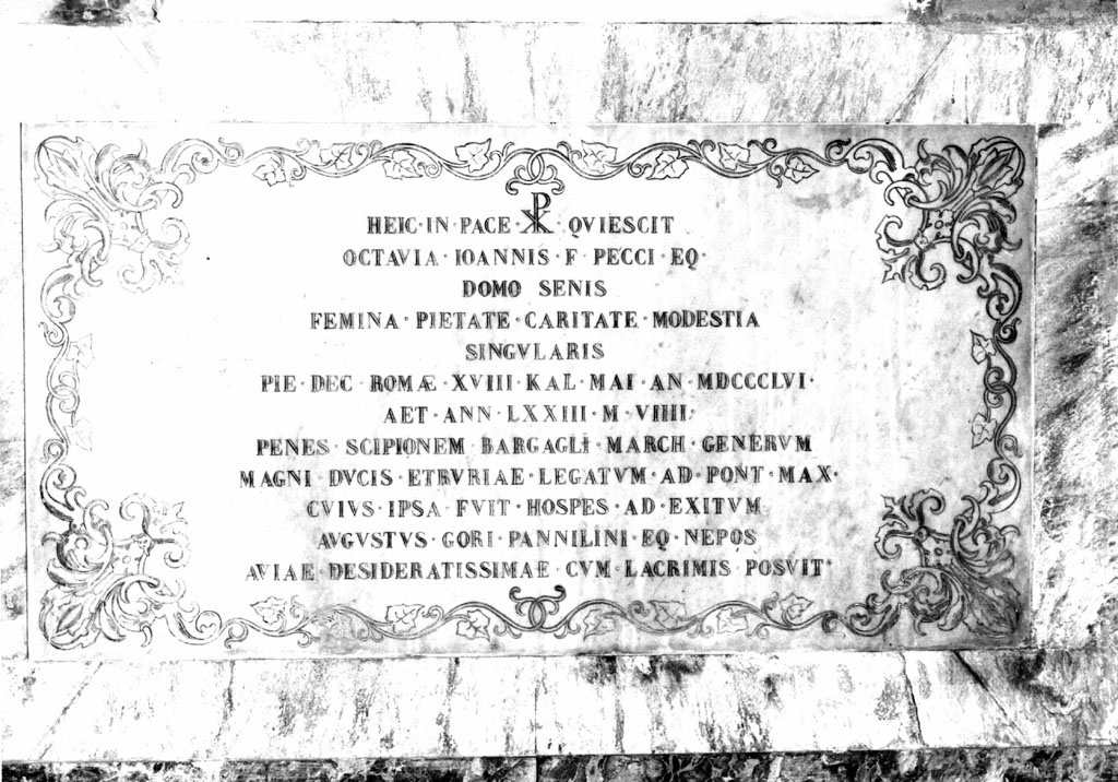 lapide tombale - ambito romano (sec. XIX)