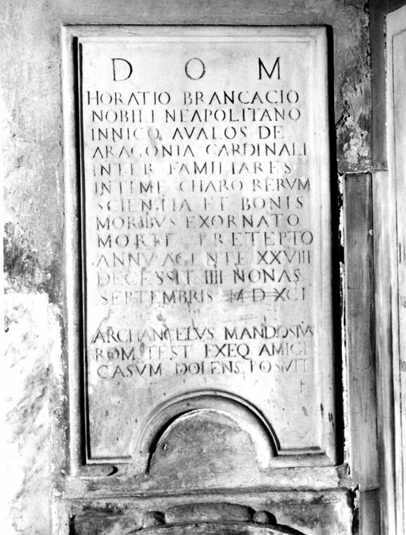 lapide tombale - ambito romano (sec. XVI)