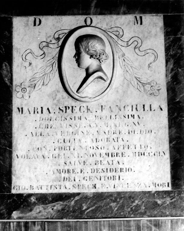 lapide tombale - ambito romano (sec. XIX)