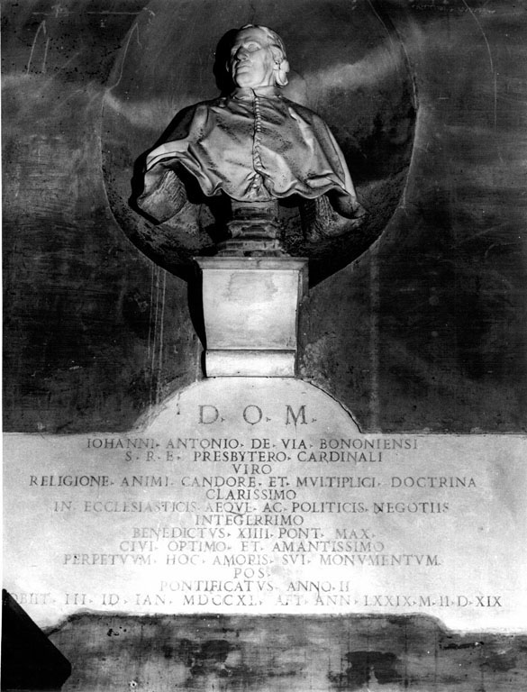 ritratto di Davia Giovanni Antonio cardinale (busto, insieme) di Corsini Agostino (sec. XVIII)