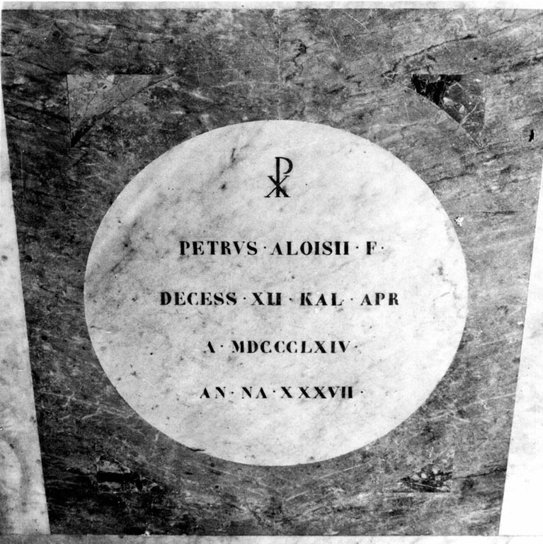 lapide tombale - ambito romano (sec. XIX)