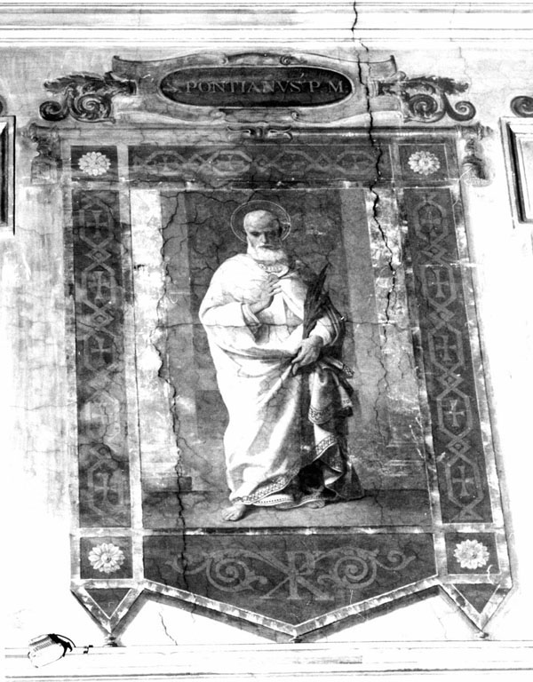 san Ponziano papa (dipinto) di Bompiani Roberto (sec. XIX)