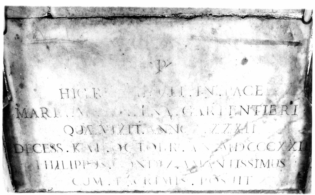 lapide tombale - ambito romano (sec. XIX)