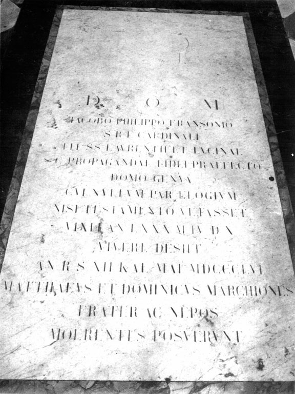 lapide tombale - ambito romano (sec. XIX)