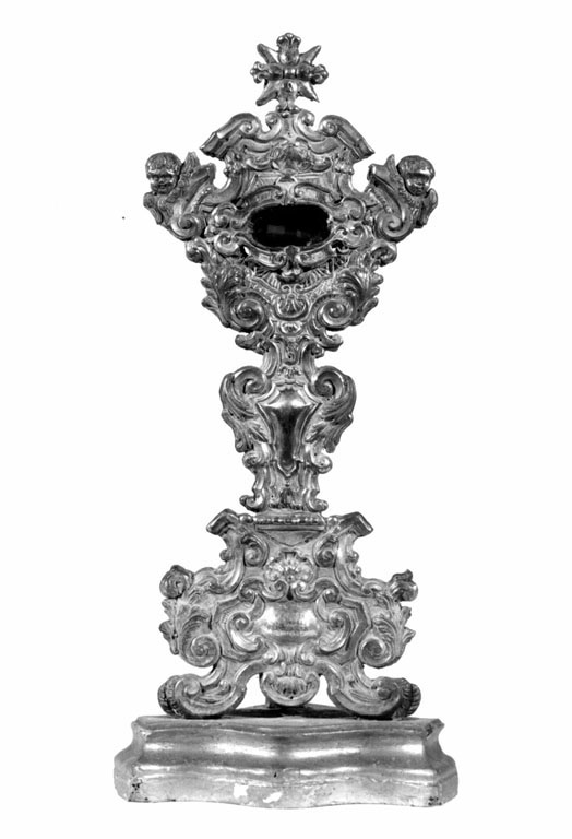 reliquiario - a ostensorio, serie - ambito romano (prima metà sec. XVIII)