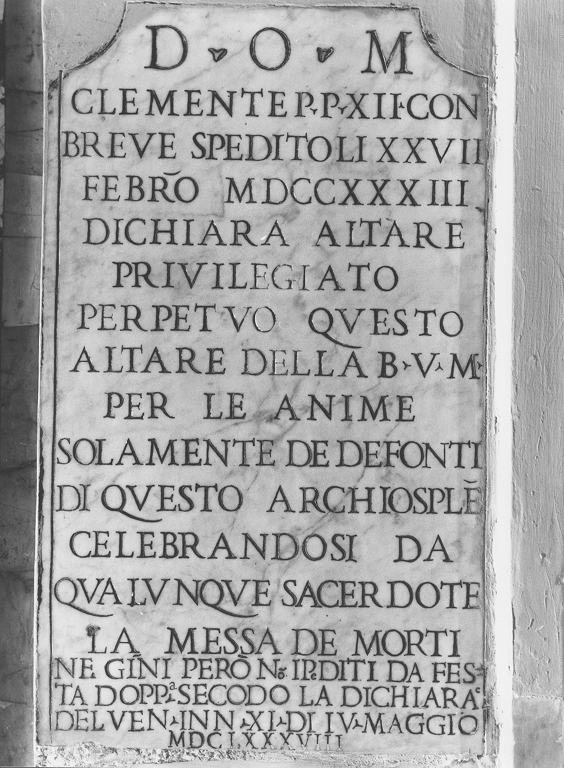 lapide - ambito romano (sec. XVIII)