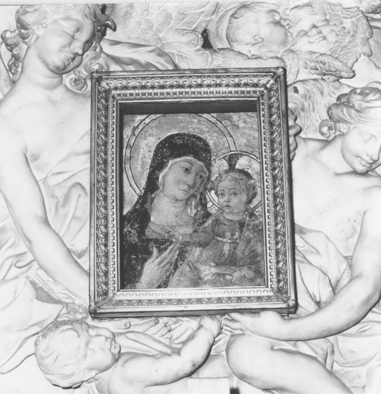 Madonna con Bambino (dipinto) di Aquili Antonio detto Antoniazzo Romano (maniera) (sec. XV)