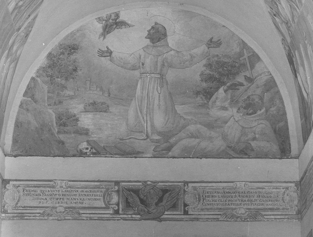 San Francesco d'Assisi riceve le stimmate (dipinto) di Sguary Giovanni Antonio (inizio sec. XVIII)