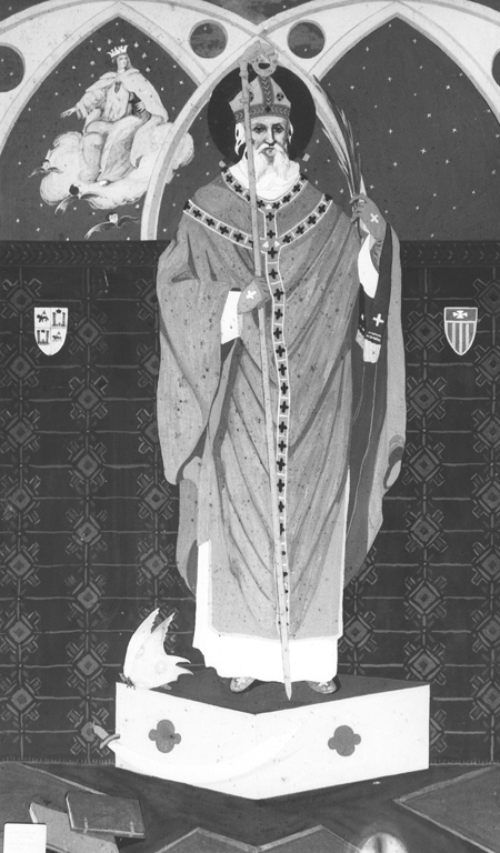 San Pietro Pascasio (dipinto) di Del Chiappa Beppe (sec. XX)