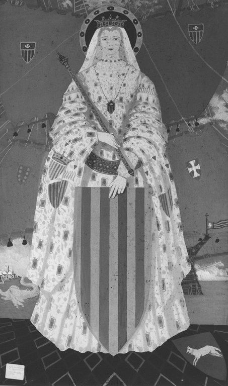 Santa Esclaramunda (dipinto) di Del Chiappa Beppe (sec. XX)