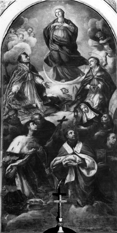 Immacolata Concezione e santi francescani (dipinto) di Micheli Filippo (ultimo quarto sec. XVII)