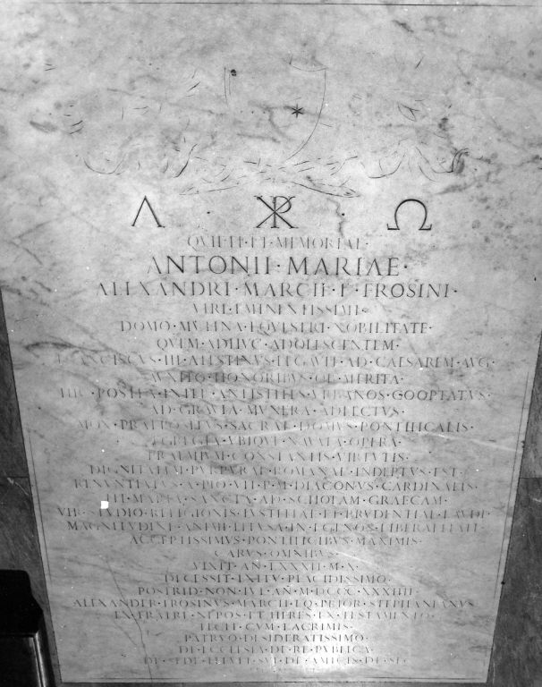 lapide tombale - ambito romano (sec. XIX)