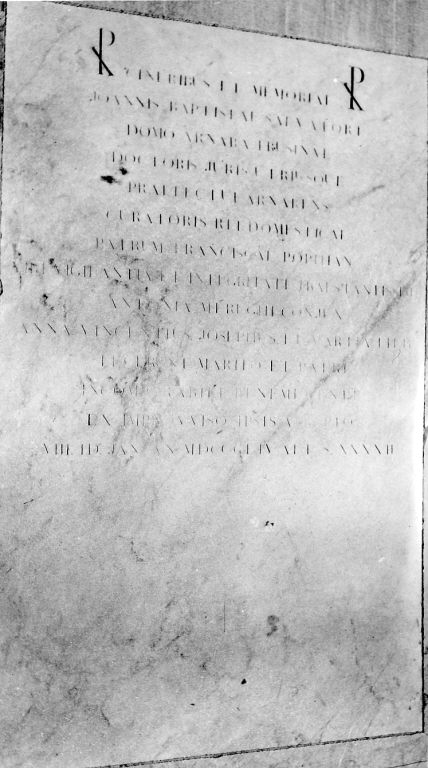 lapide tombale - ambito romano (sec. XIX)