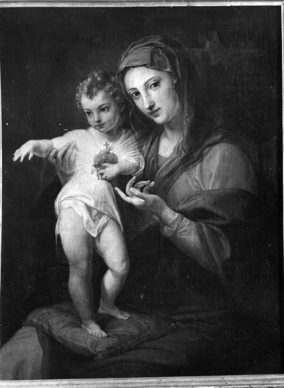 Madonna con Bambino (dipinto) di Batoni Pompeo Girolamo (attribuito) (sec. XVIII)