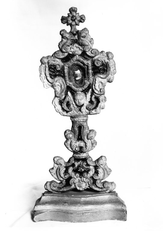 reliquiario - a ostensorio - ambito romano (secc. XVIII/ XIX)