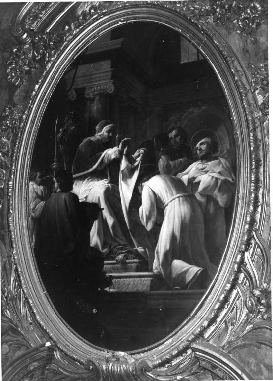 Innocenzo III riconosce l'ordine dei trinitari scalzi di Castiglia (dipinto) di Gonzales Velasquez Antonio (sec. XVIII)