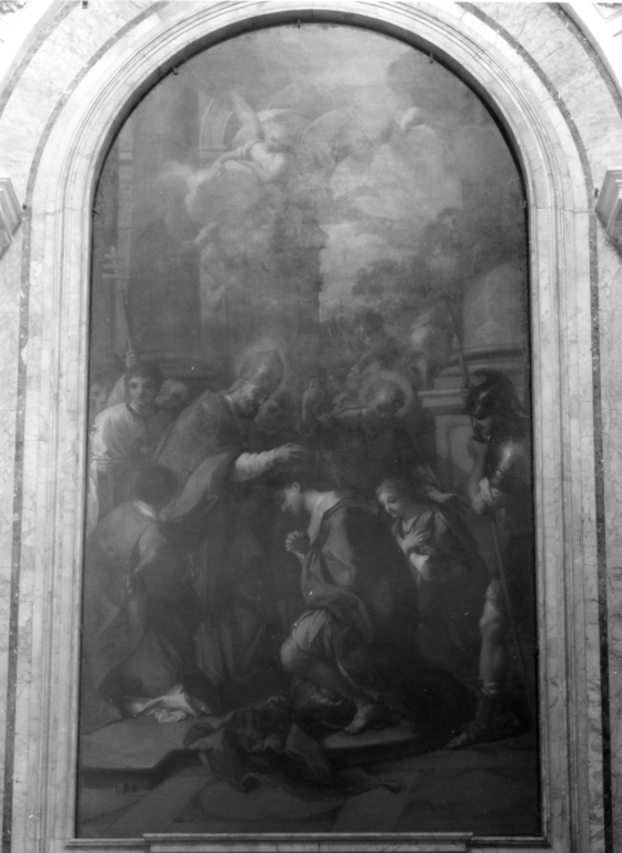Battesimo di Filippo l'Arabo (dipinto) di Passeri Giuseppe (sec. XVIII)