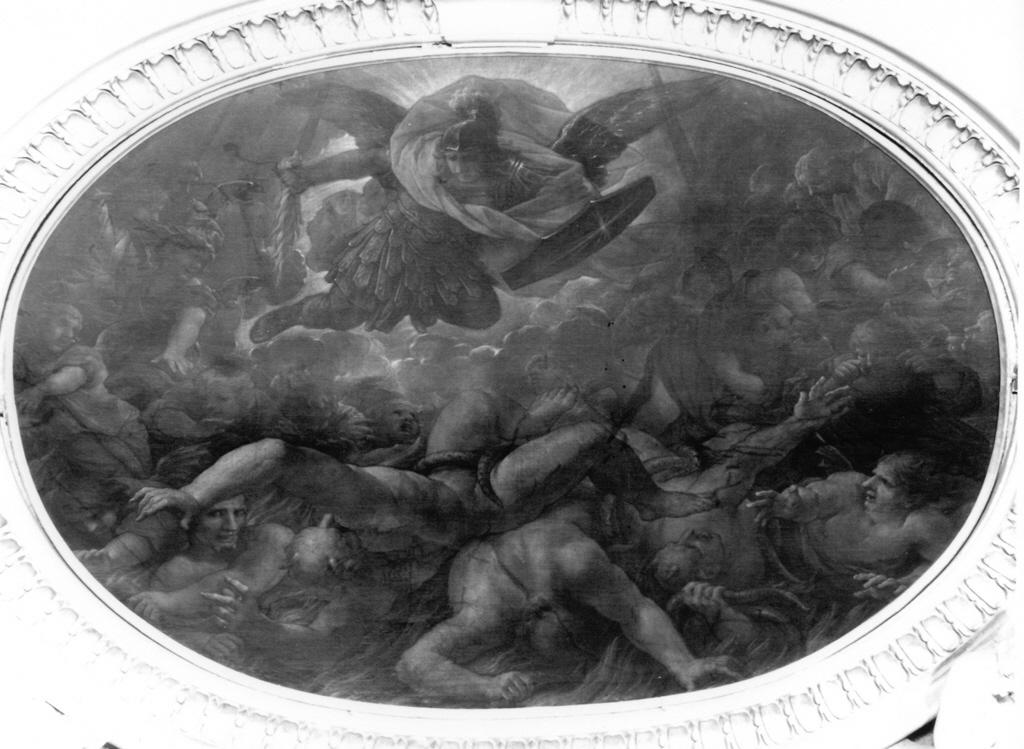 caduta degli angeli ribelli (dipinto) di Baldi Lazzaro (sec. XVII)