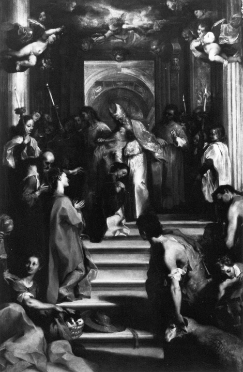 presentazione di Maria Vergine al tempio (dipinto) di Fioriti Bernardino detto Focoso (sec. XVII)