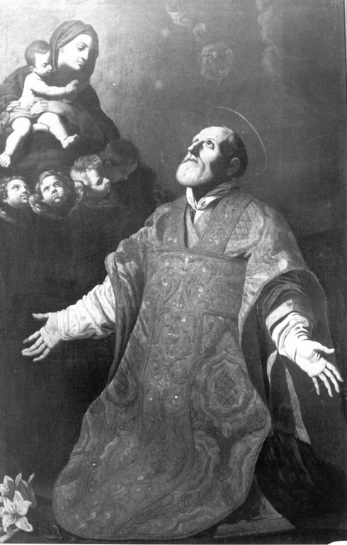 San Filippo Neri ha la visione della Madonna con Bambino (dipinto) di Reni Guido (sec. XVII)