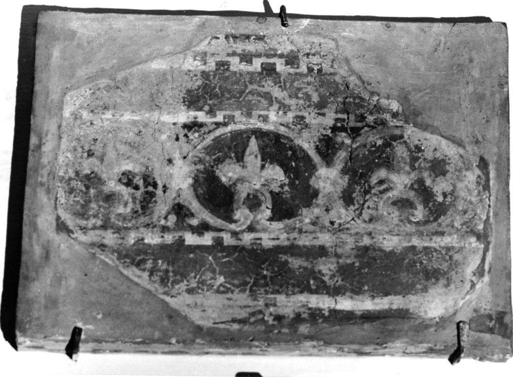 elementi decorativi (dipinto, frammento) - ambito romano (fine/inizio secc. XI/ XII)