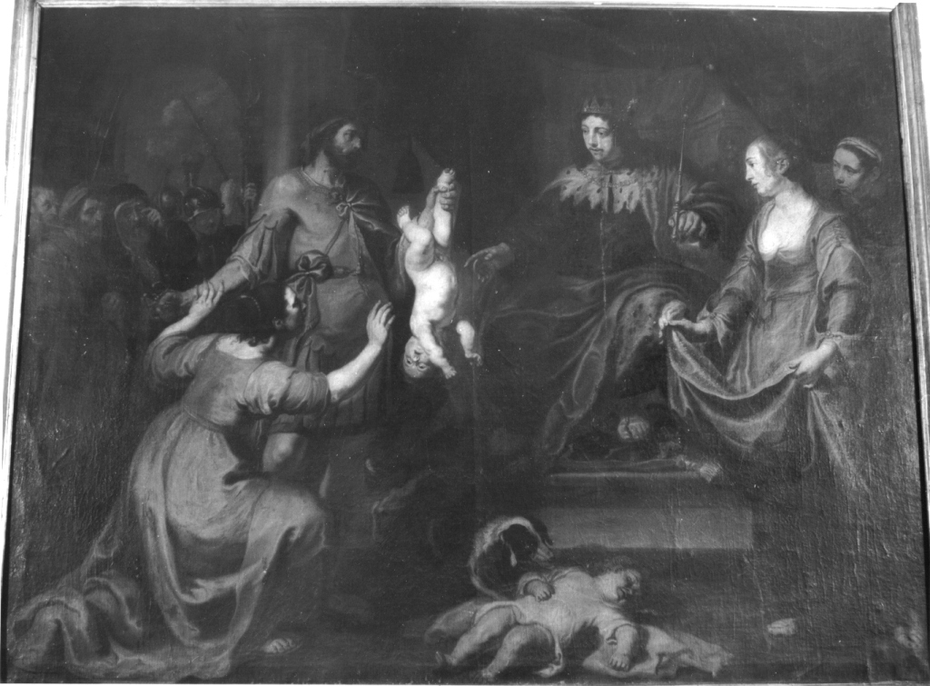 Giudizio di Salomone (dipinto) di Van Dyck Anton (cerchia), Jordaens Jacob (cerchia) (sec. XVII)