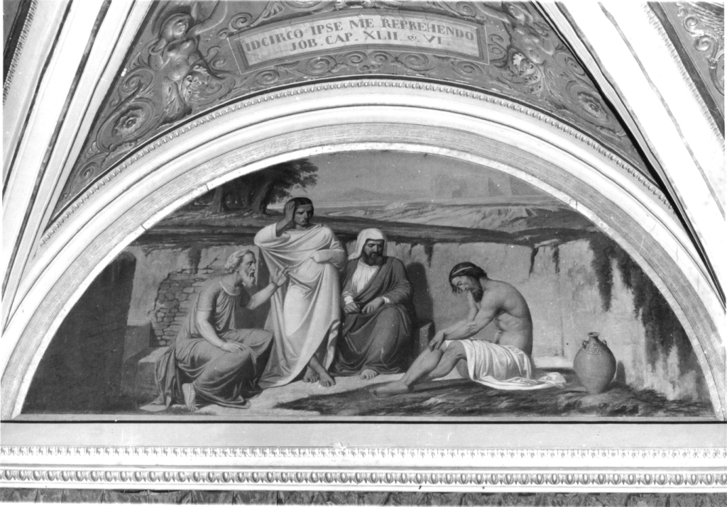 Giobbe penitente (soffitto dipinto, ciclo) di Lozano Isidoro (sec. XIX)