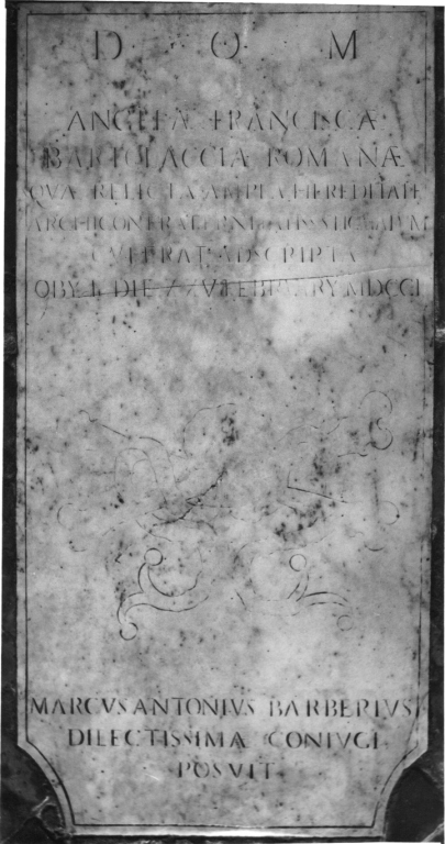 lastra tombale - ambito romano (sec. XVIII)