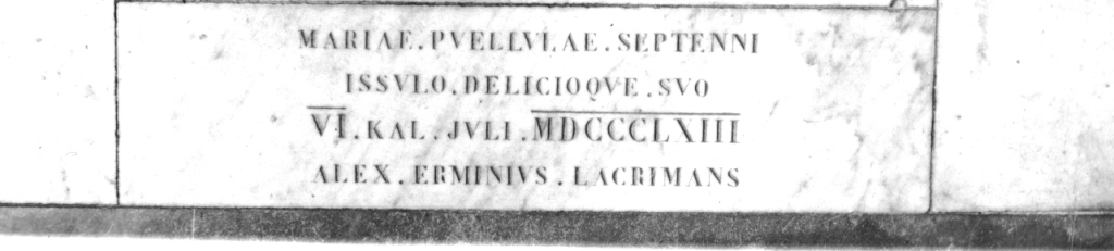 lastra tombale - ambito romano (sec. XIX)