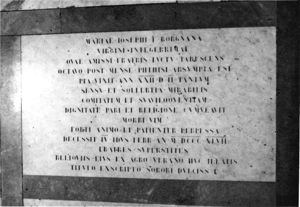 lapide tombale - ambito romano (sec. XIX)