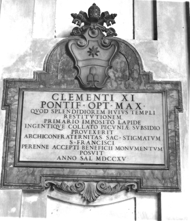 lapide commemorativa - ambito romano (sec. XVIII)